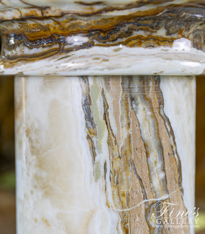 Marble Bases  - Tra Onyx Pedestal - MBS-260